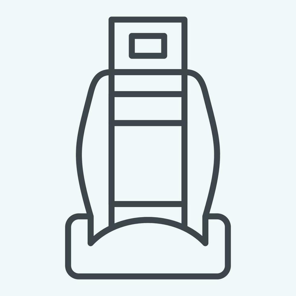 Icon Car Seats. related to Car Parts symbol. line style. simple design editable. simple illustration vector
