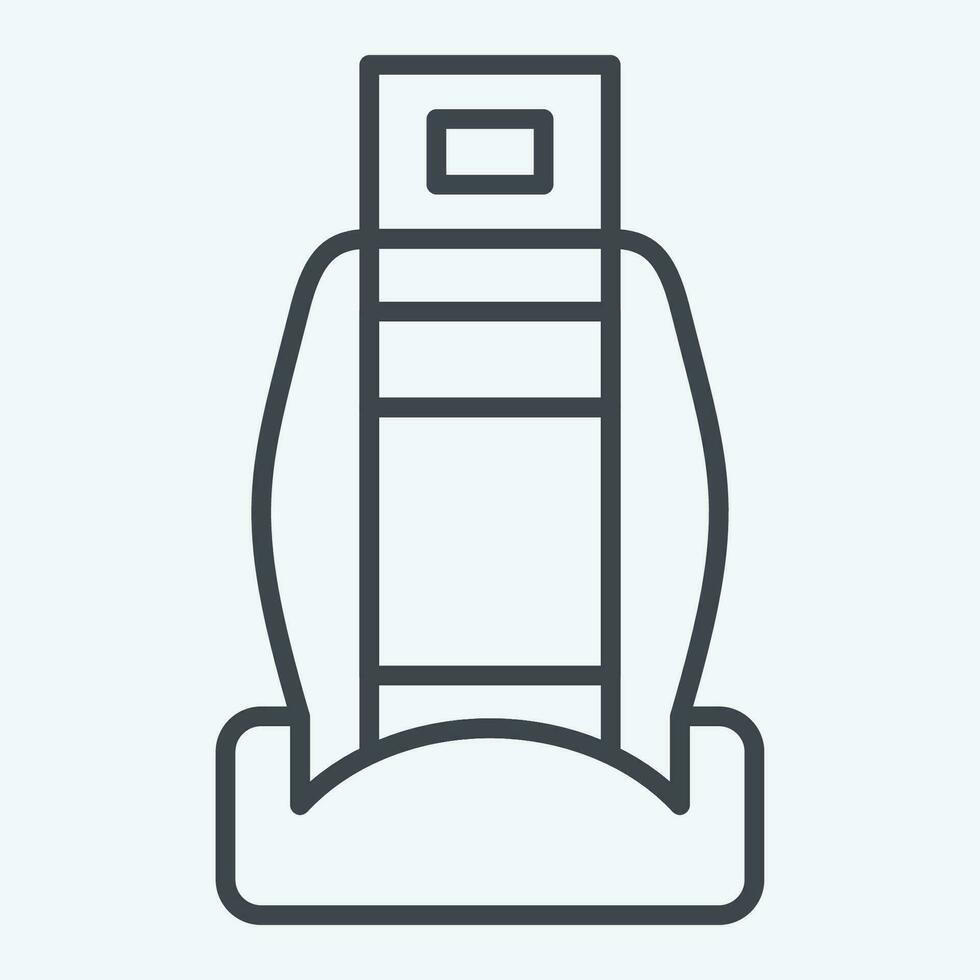 Icon Car Seats. related to Car Parts symbol. line style. simple design editable. simple illustration vector