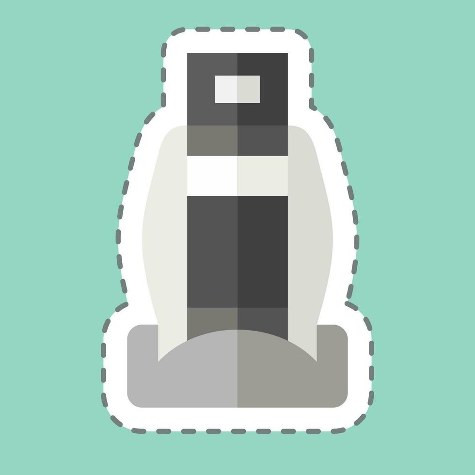 Sticker line cut Car Seats. related to Car Parts symbol. simple design editable. simple illustration vector