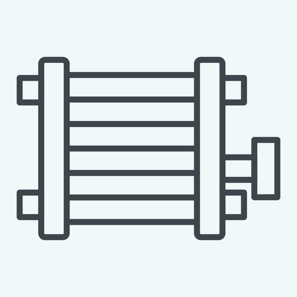 Icon Car Condenser. related to Car Parts symbol. line style. simple design editable. simple illustration vector