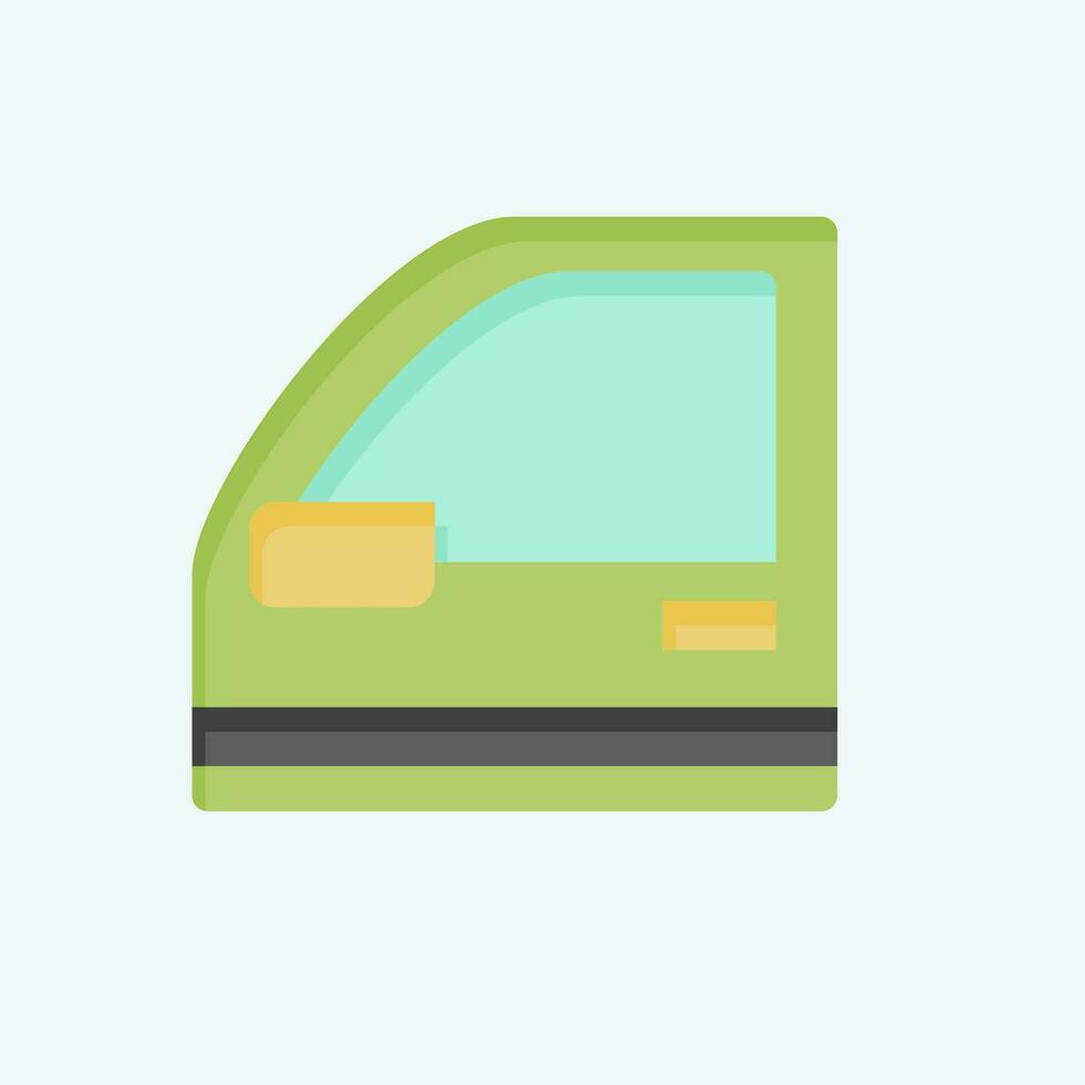 Icon Doors Car. related to Car Parts symbol. flat style. simple design editable. simple illustration vector