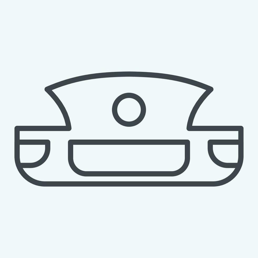 Icon Front Bumper. related to Car Parts symbol. line style. simple design editable. simple illustration vector