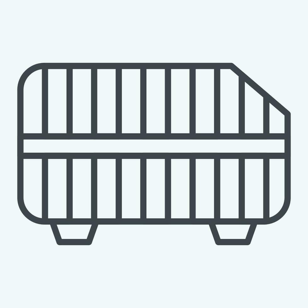 Icon Air Filter. related to Car Parts symbol. line style. simple design editable. simple illustration vector