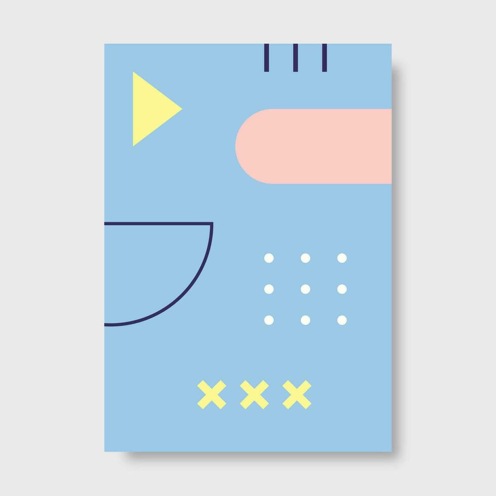 Cover design with memphis style vector