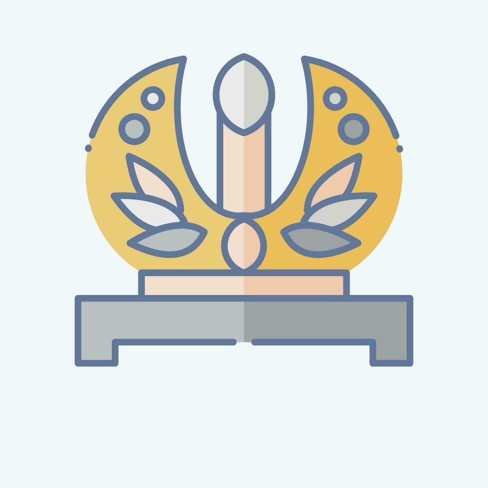 Icon Crown. related to Russia symbol. blue eyes style. simple design editable. simple illustration vector