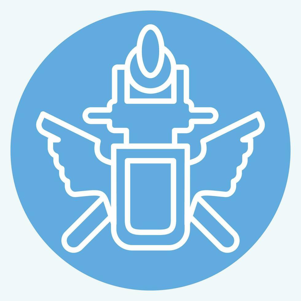 Icon Emblem. related to Russia symbol. blue eyes style. simple design editable. simple illustration vector
