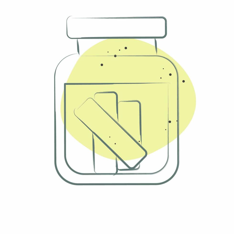 Icon Gherkin. related to Russia symbol. Color Spot Style. simple design editable. simple illustration vector