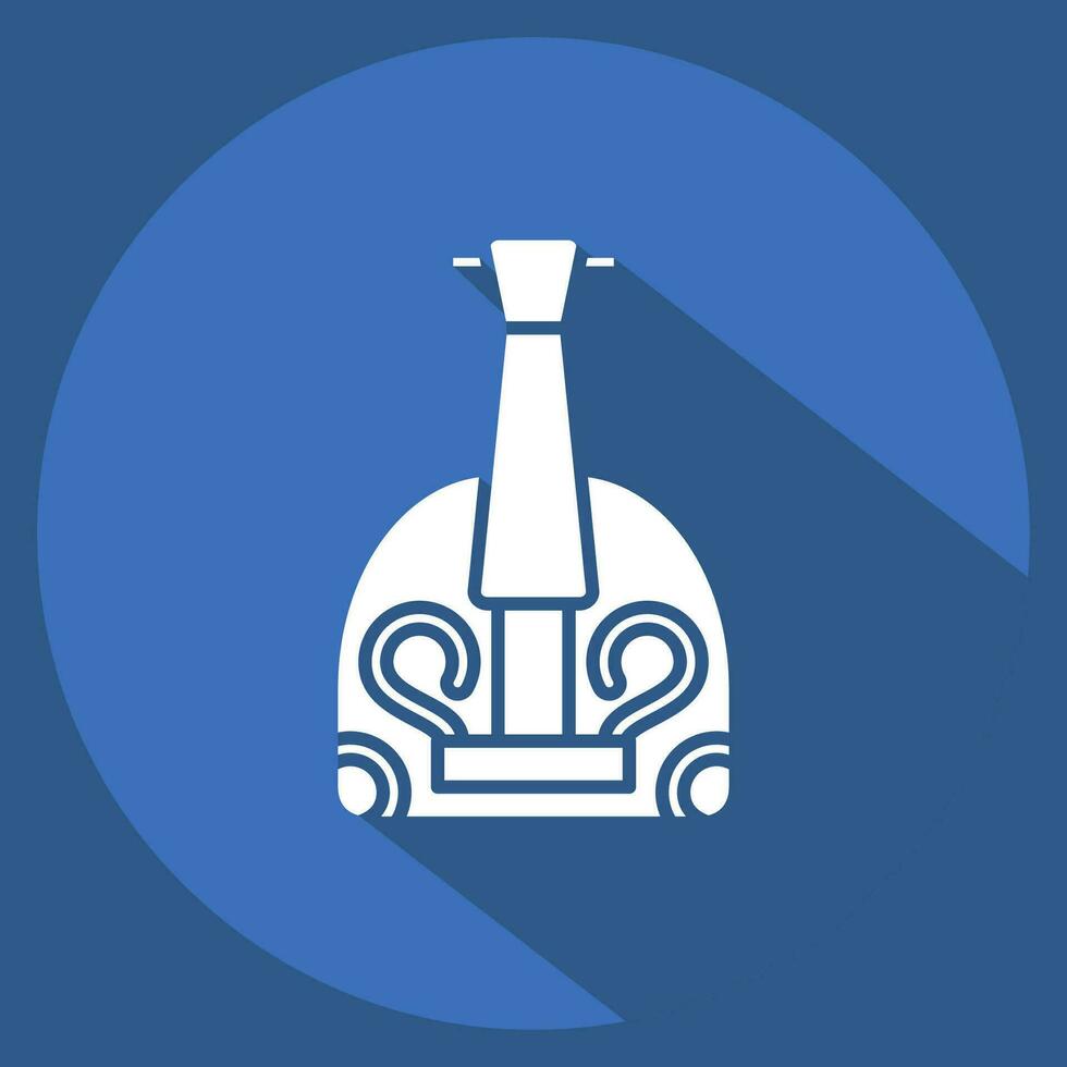 Icon Balalaika. related to Russia symbol. long shadow style. simple design editable. simple illustration vector