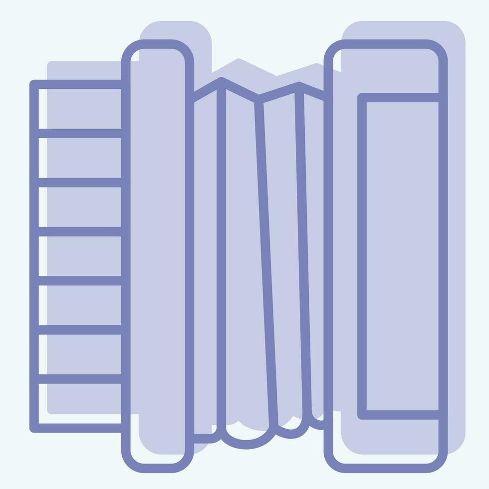 Icon Accordion. related to Russia symbol. two tone style. simple design editable. simple illustration vector