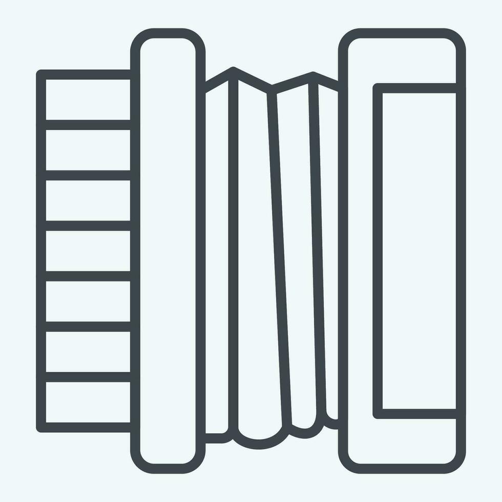 Icon Accordion. related to Russia symbol. line style. simple design editable. simple illustration vector