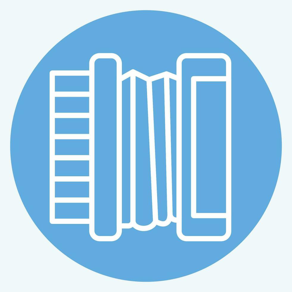 Icon Accordion. related to Russia symbol. blue eyes style. simple design editable. simple illustration vector