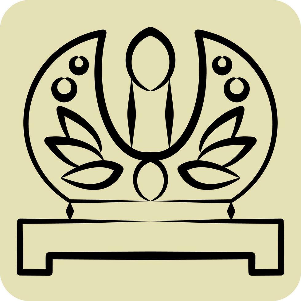 Icon Crown. related to Russia symbol. hand drawn style. simple design editable. simple illustration vector