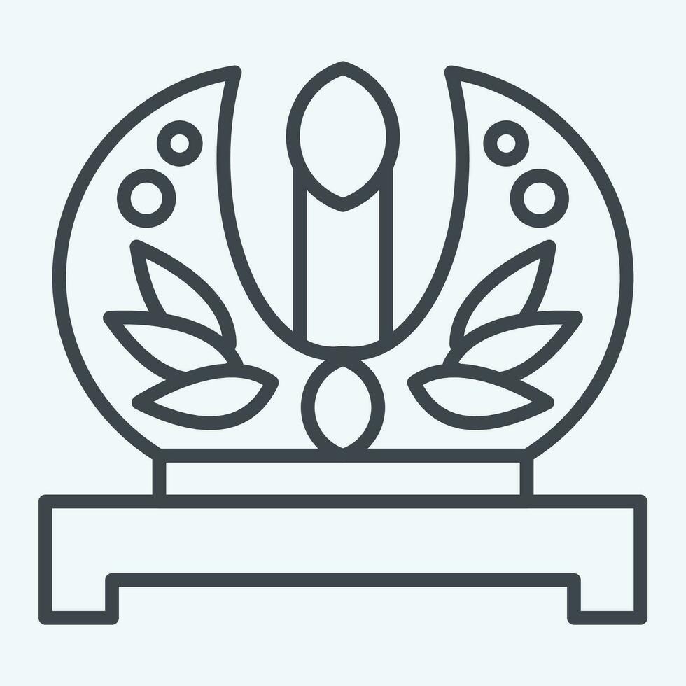 Icon Crown. related to Russia symbol. line style. simple design editable. simple illustration vector