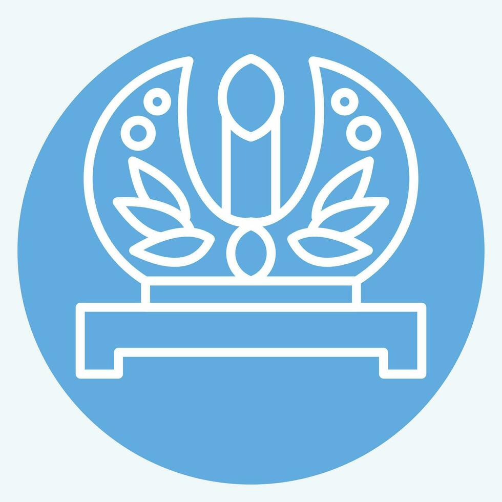 Icon Crown. related to Russia symbol. blue eyes style. simple design editable. simple illustration vector