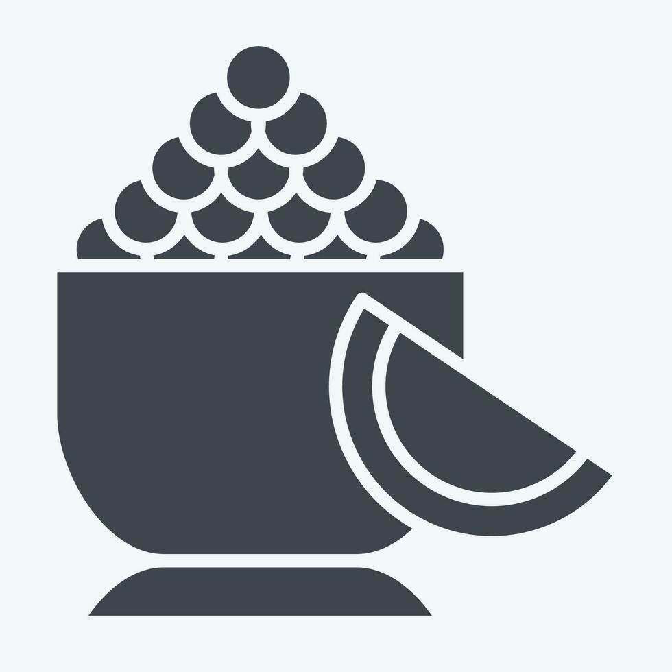 Icon Caviar. related to Russia symbol. glyph style. simple design editable. simple illustration vector