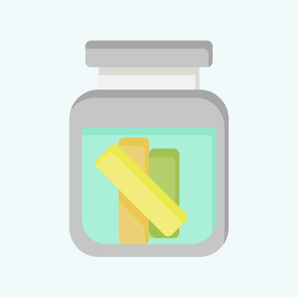 Icon Gherkin. related to Russia symbol. flat style. simple design editable. simple illustration vector