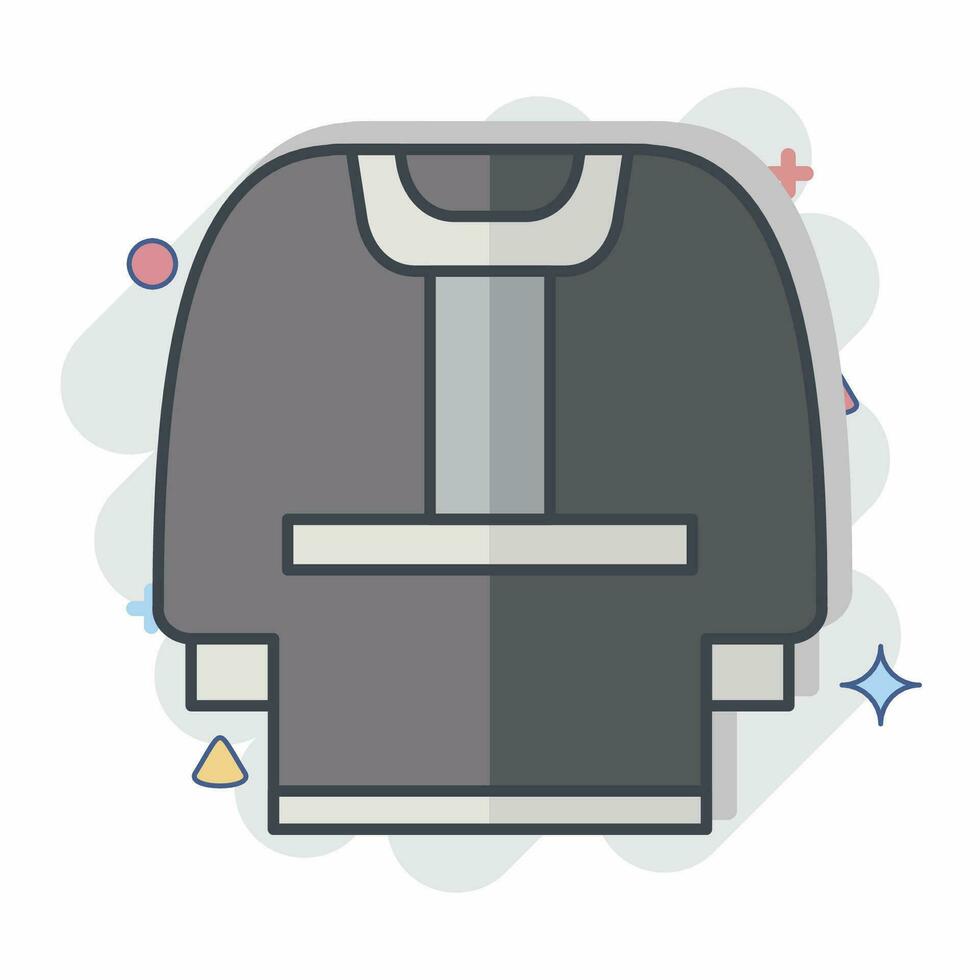 Icon Clothes. related to Russia symbol. comic style. simple design editable. simple illustration vector