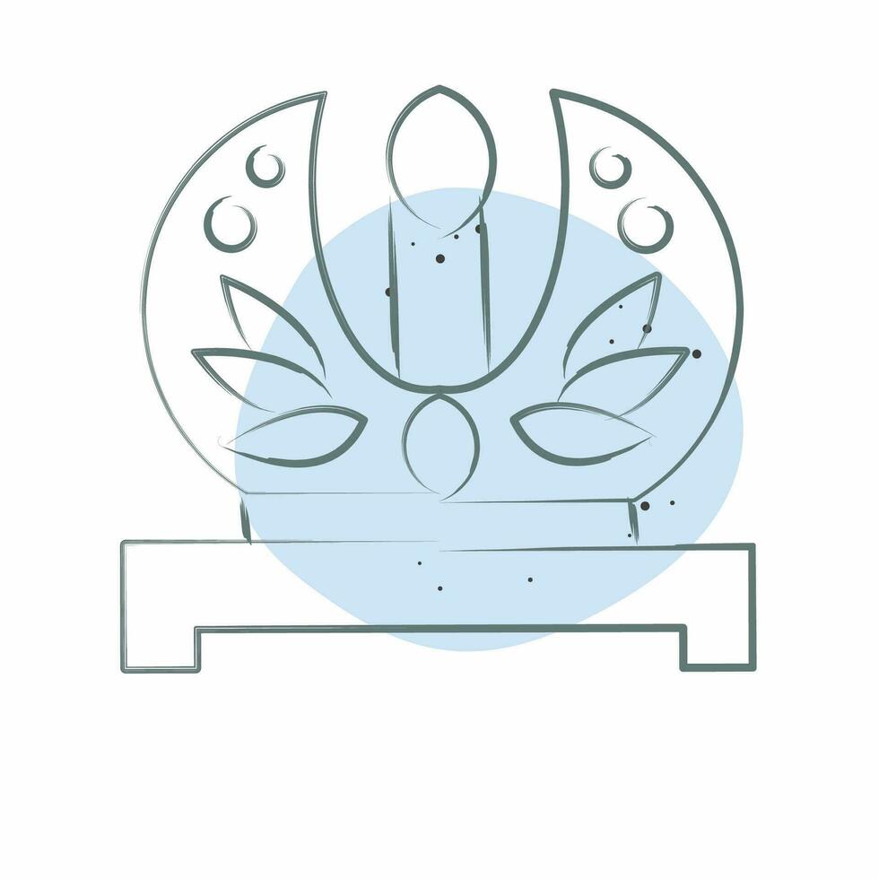 Icon Crown. related to Russia symbol. Color Spot Style. simple design editable. simple illustration vector