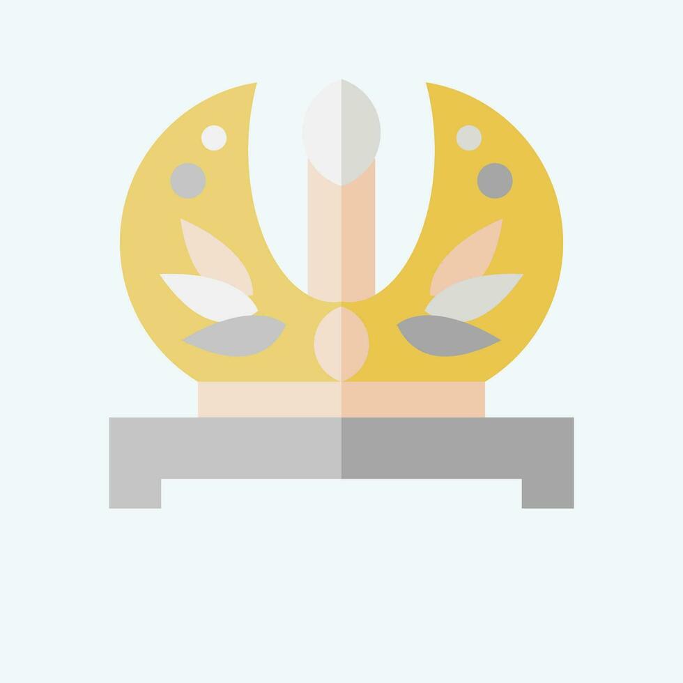 Icon Crown. related to Russia symbol. flat style. simple design editable. simple illustration vector