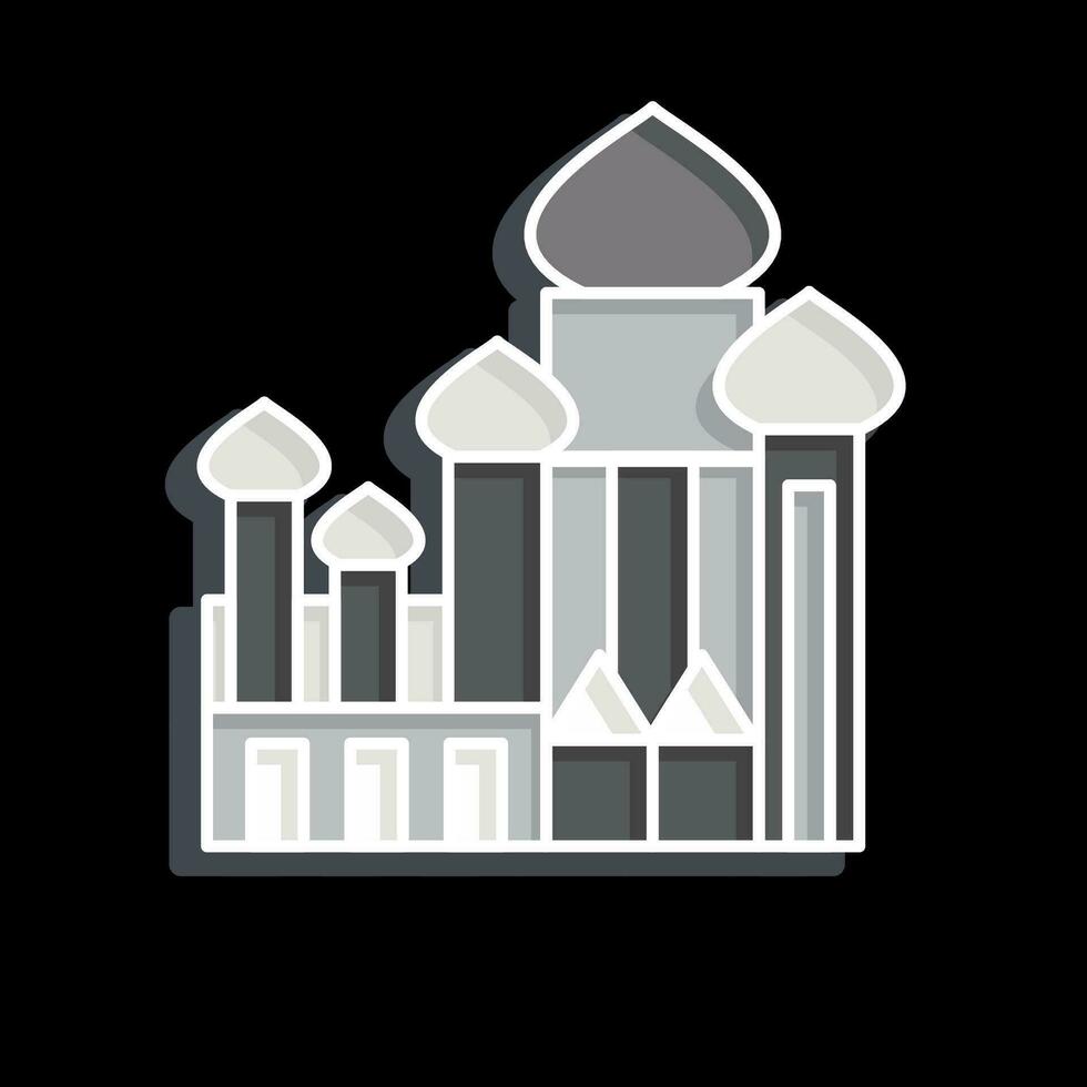 Icon Cathedral Of Saint Basil. related to Russia symbol. glossy style. simple design editable. simple illustration vector