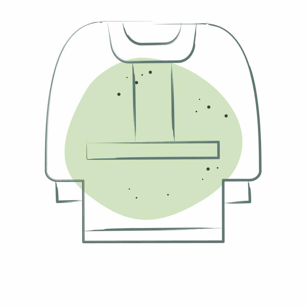 Icon Clothes. related to Russia symbol. Color Spot Style. simple design editable. simple illustration vector