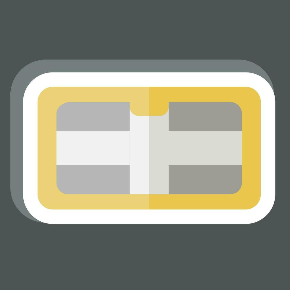 Sticker Air Conditioning. related to Car Parts symbol. simple design editable. simple illustration vector