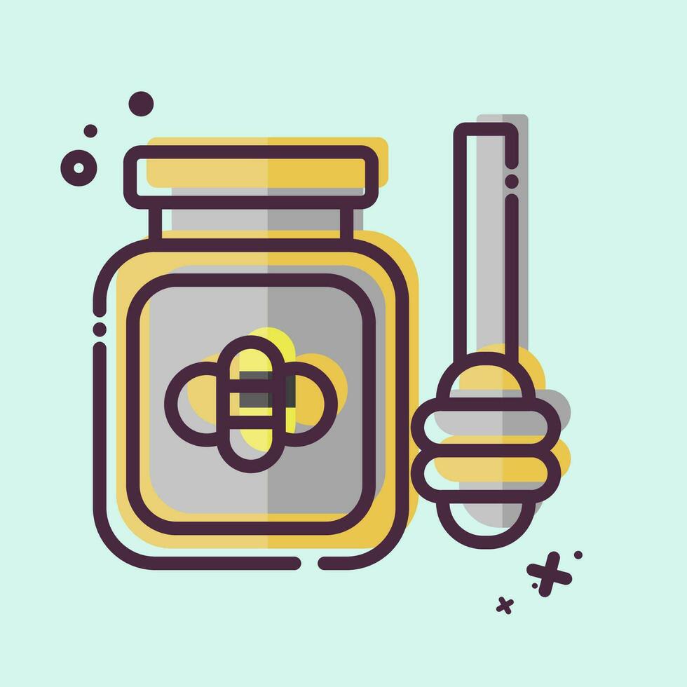 Icon Honey. related to Russia symbol. MBE style. simple design editable. simple illustration vector