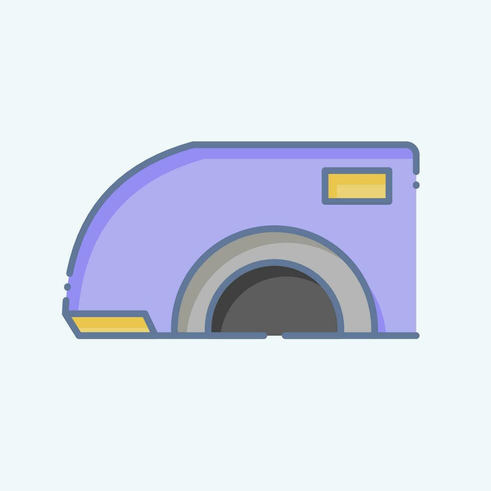 Icon Fender Car. related to Car Parts symbol. doodle style. simple design editable. simple illustration vector