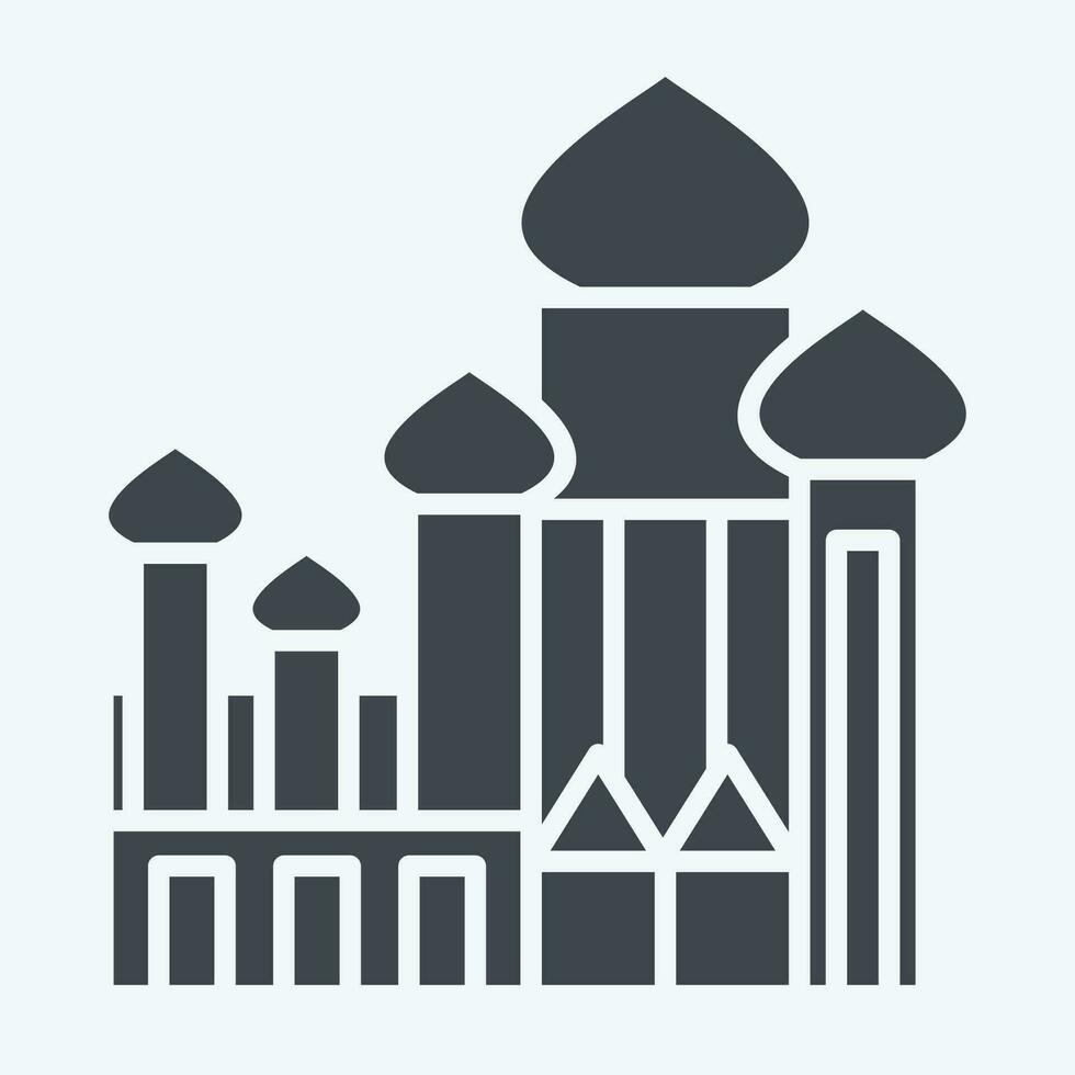 Icon Cathedral Of Saint Basil. related to Russia symbol. glyph style. simple design editable. simple illustration vector
