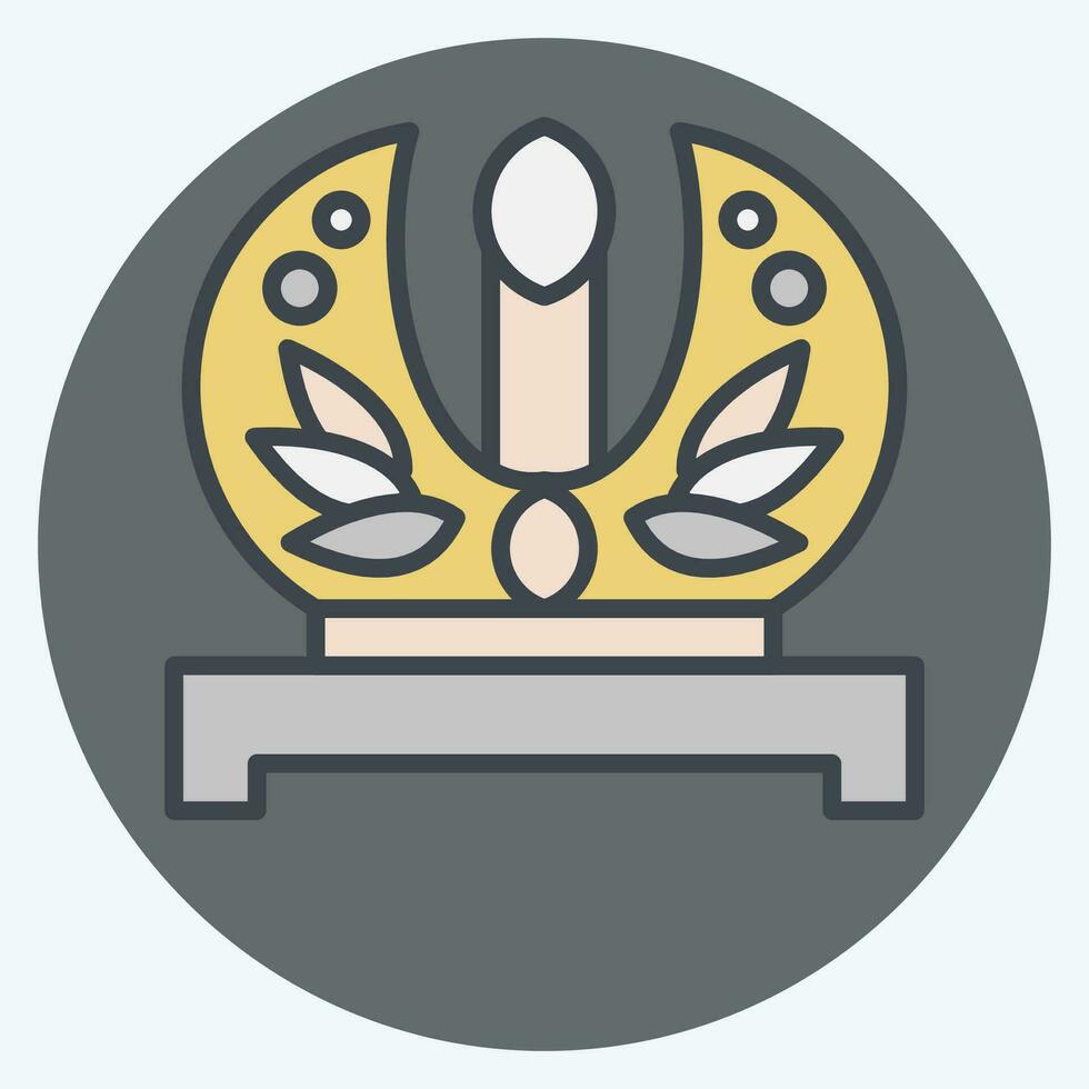 Icon Crown. related to Russia symbol. color mate style. simple design editable. simple illustration vector