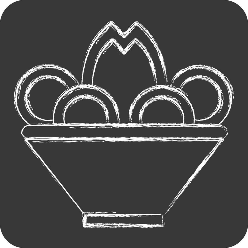 Icon Pelmeni. related to Russia symbol. chalk Style. simple design editable. simple illustration vector