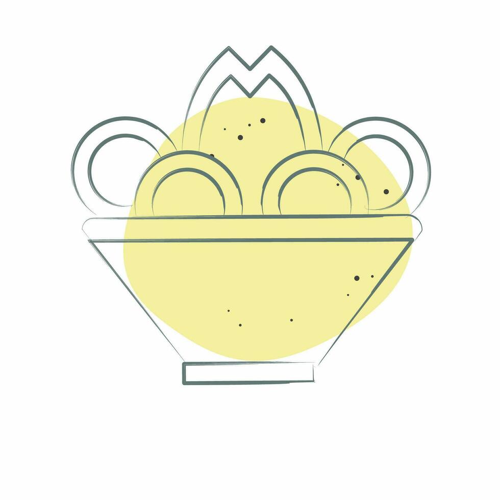 Icon Pelmeni. related to Russia symbol. Color Spot Style. simple design editable. simple illustration vector