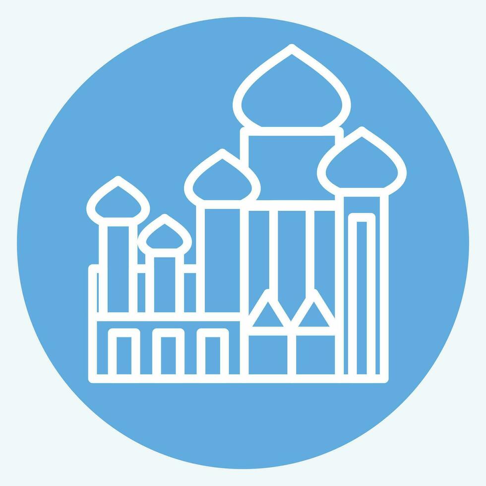 Icon Cathedral Of Saint Basil. related to Russia symbol. blue eyes style. simple design editable. simple illustration vector