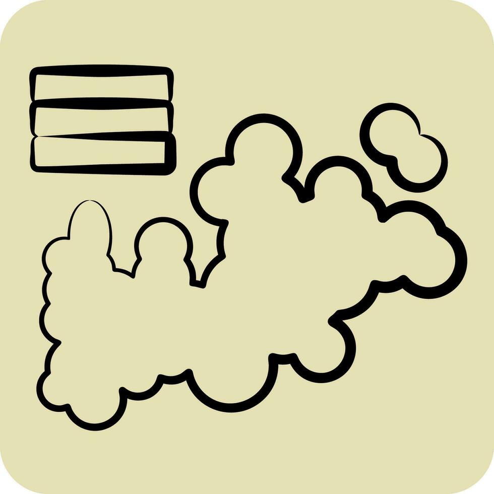 Icon Map. related to Russia symbol. hand drawn style. simple design editable. simple illustration vector