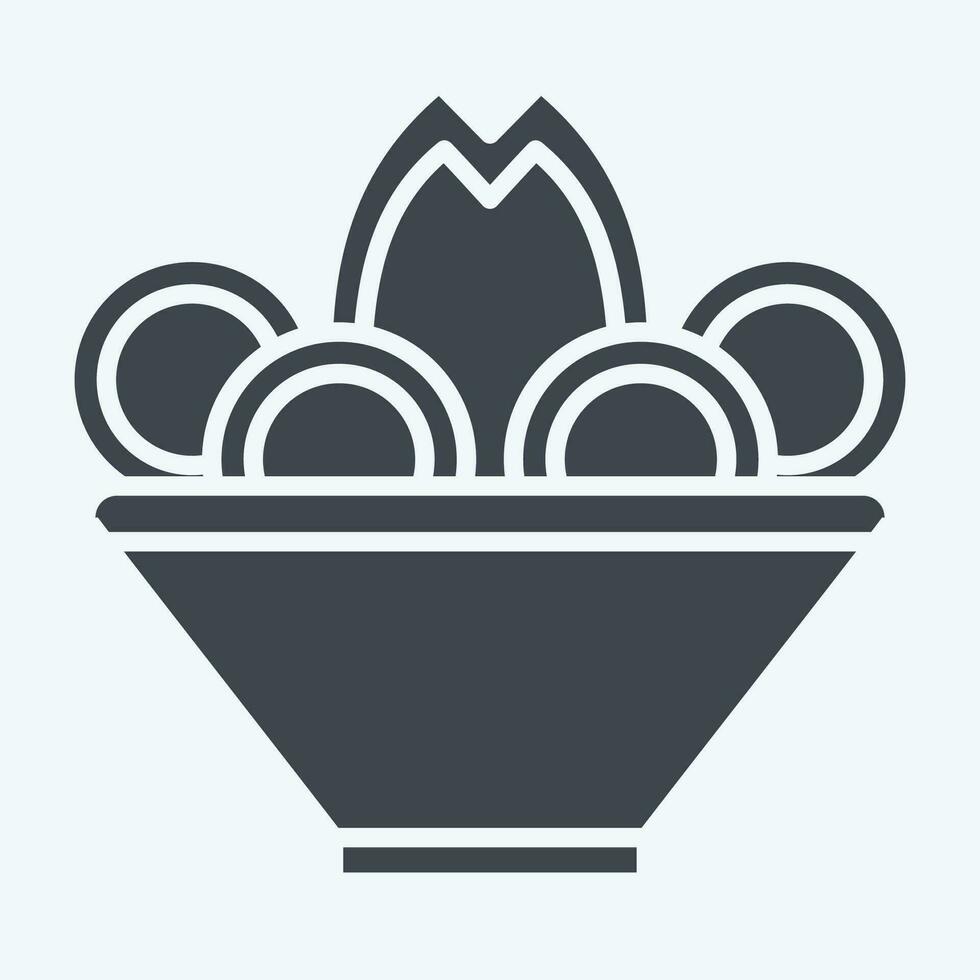 Icon Pelmeni. related to Russia symbol. glyph style. simple design editable. simple illustration vector