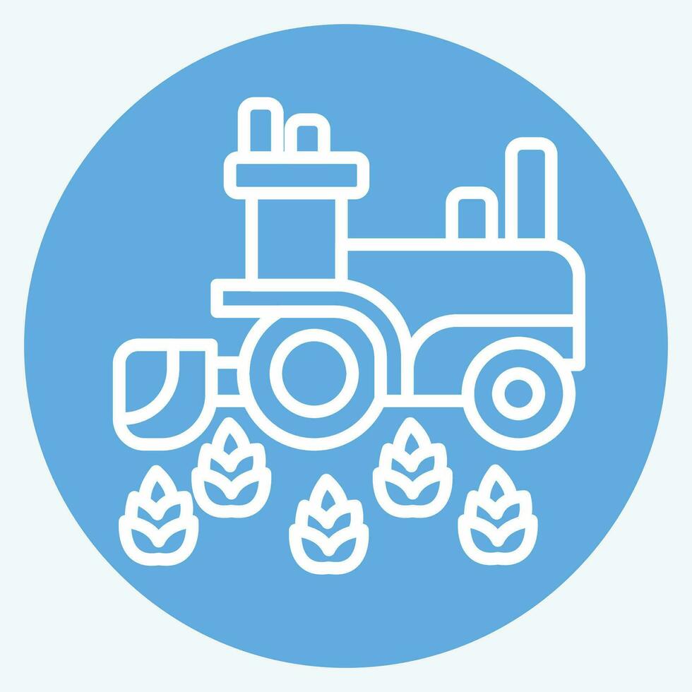 Icon Wheat. related to Russia symbol. blue eyes style. simple design editable. simple illustration vector