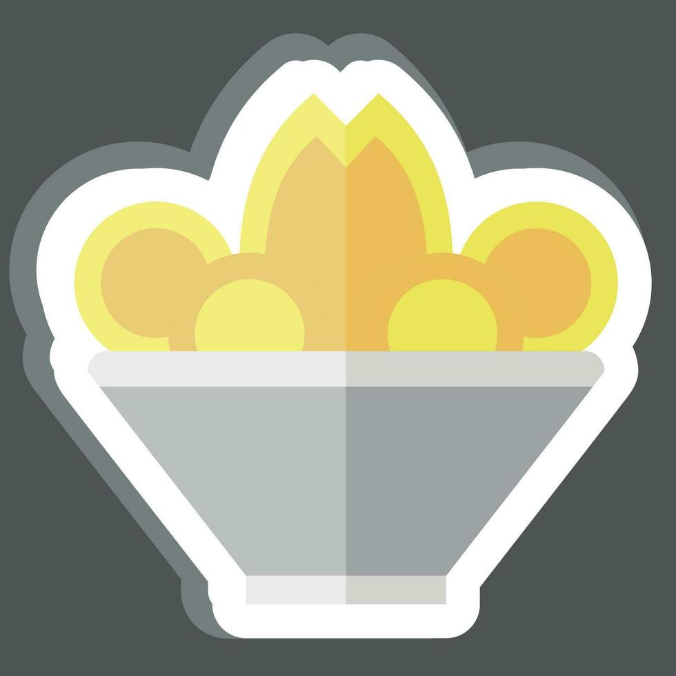 Sticker Pelmeni. related to Russia symbol. simple design editable. simple illustration vector