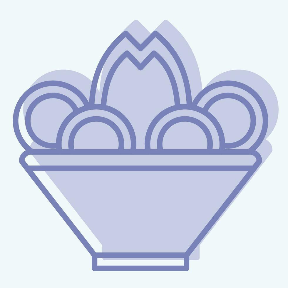 Icon Pelmeni. related to Russia symbol. two tone style. simple design editable. simple illustration vector