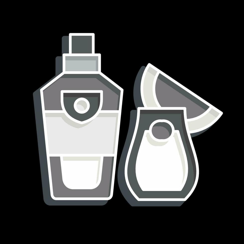 Icon Vodka. related to Russia symbol. glossy style. simple design editable. simple illustration vector