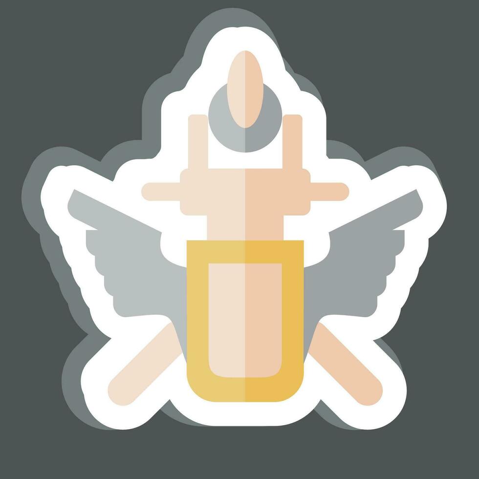 Sticker Emblem. related to Russia symbol. simple design editable. simple illustration vector