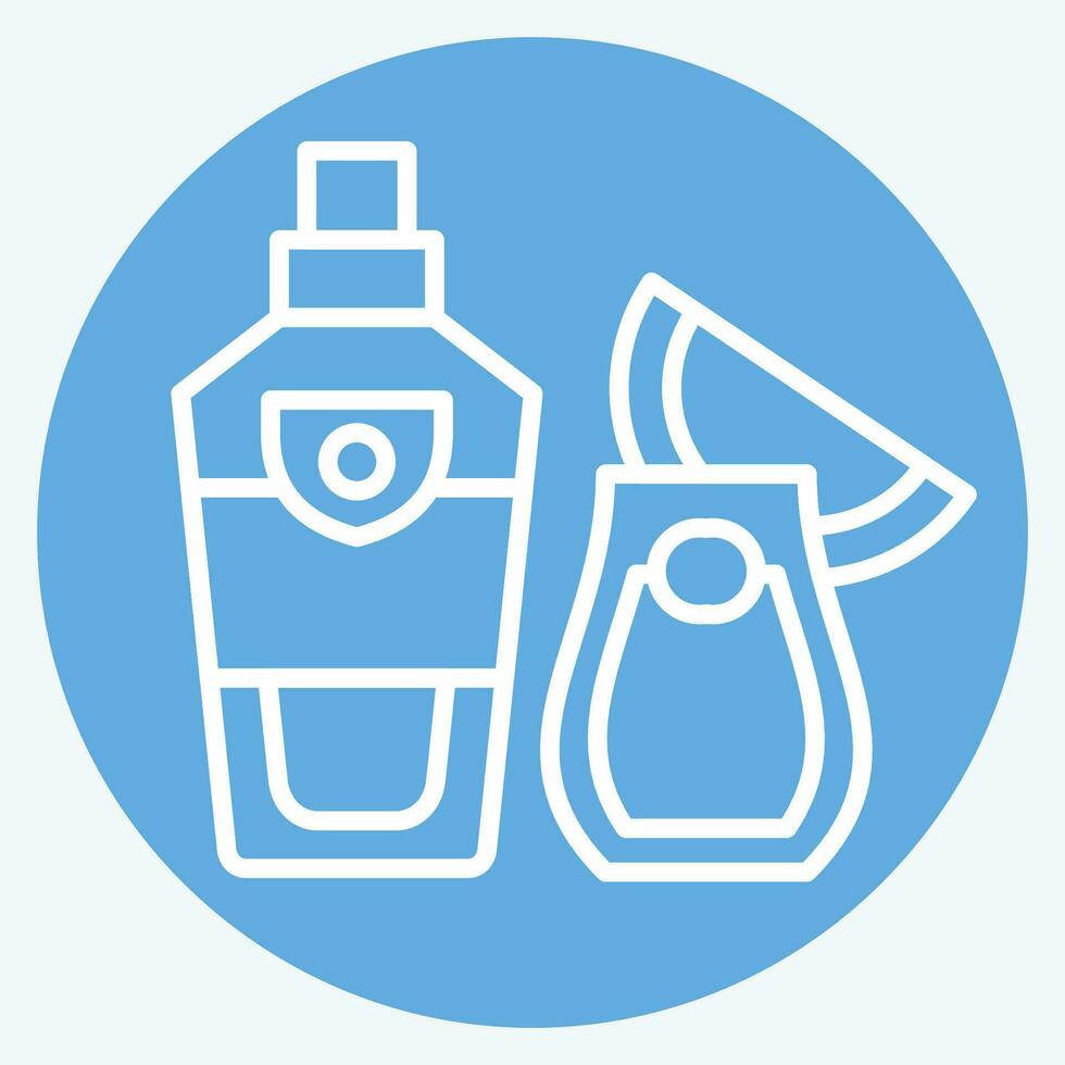 Icon Vodka. related to Russia symbol. blue eyes style. simple design editable. simple illustration vector