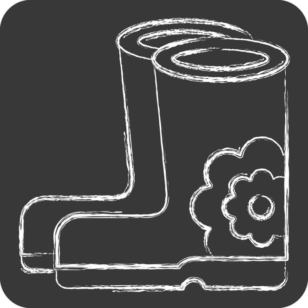 Icon Valenki. related to Russia symbol. chalk Style. simple design editable. simple illustration vector