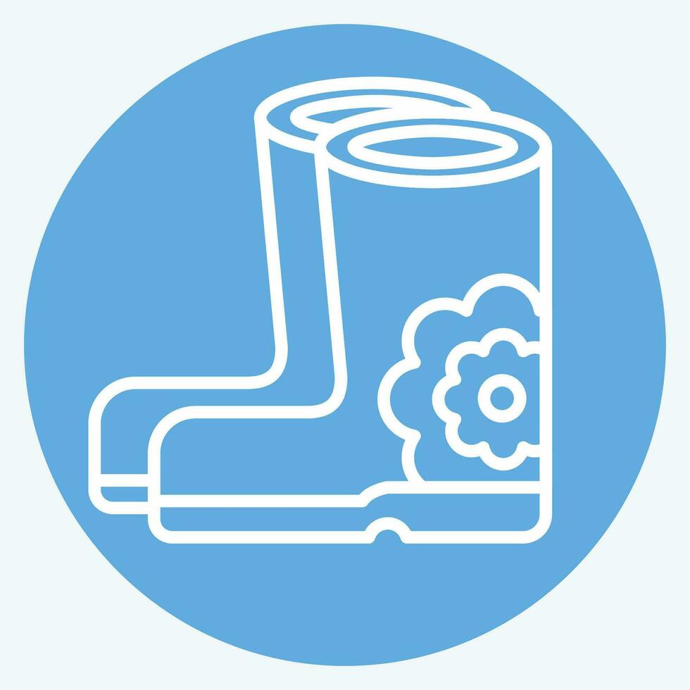 Icon Valenki. related to Russia symbol. blue eyes style. simple design editable. simple illustration vector