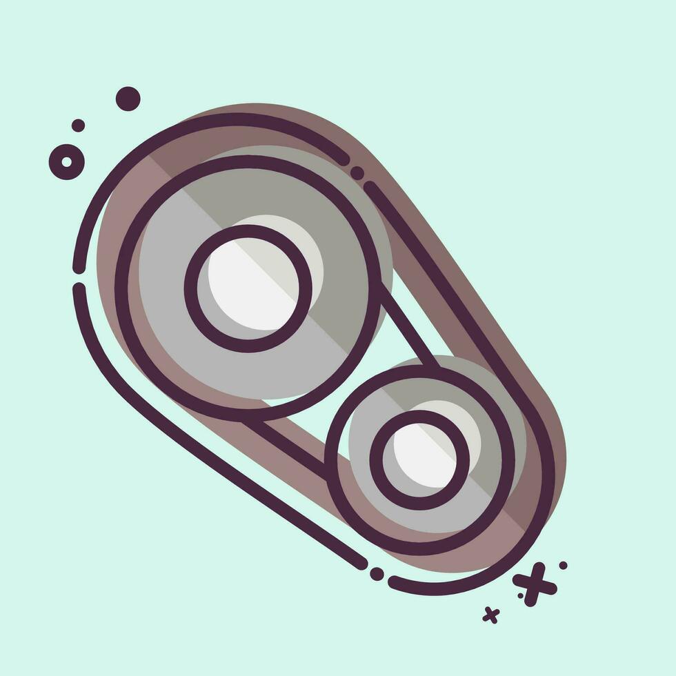 Icon Timing Belt. related to Car Parts symbol. MBE style. simple design editable. simple illustration vector
