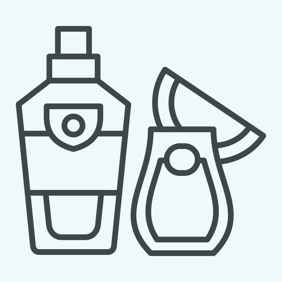 Icon Vodka. related to Russia symbol. line style. simple design editable. simple illustration vector