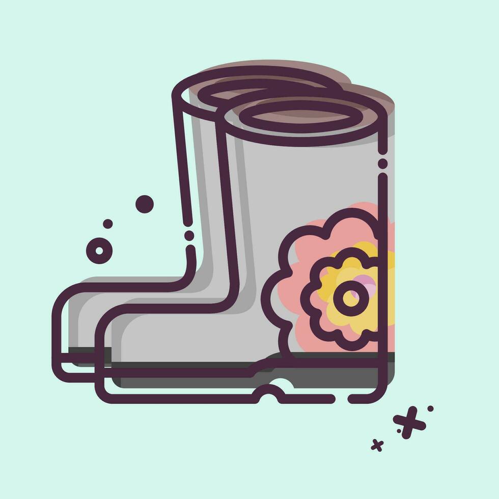 Icon Valenki. related to Russia symbol. MBE style. simple design editable. simple illustration vector