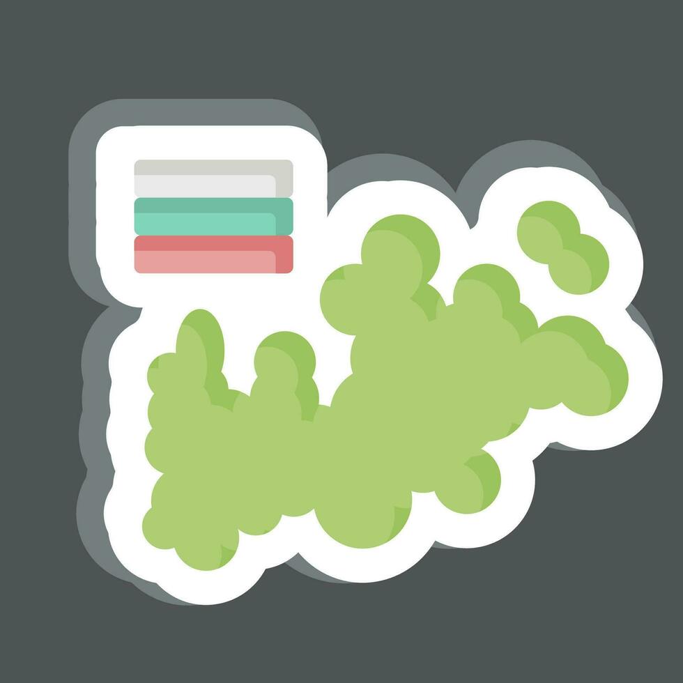 Sticker Map. related to Russia symbol. simple design editable. simple illustration vector