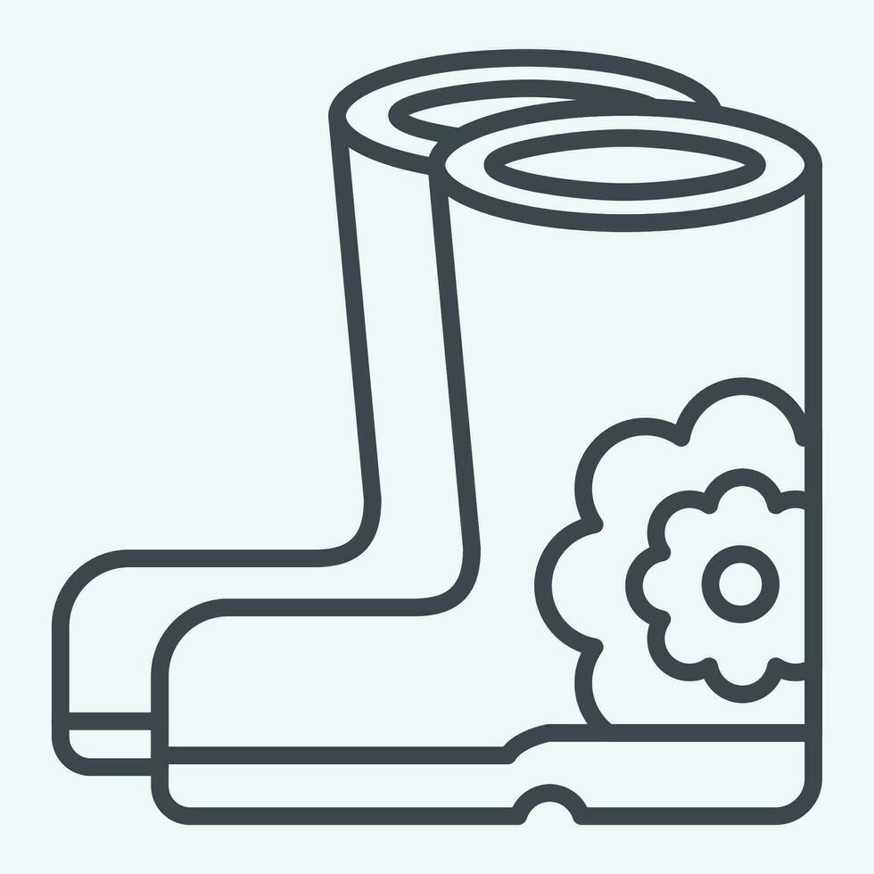 Icon Valenki. related to Russia symbol. line style. simple design editable. simple illustration vector