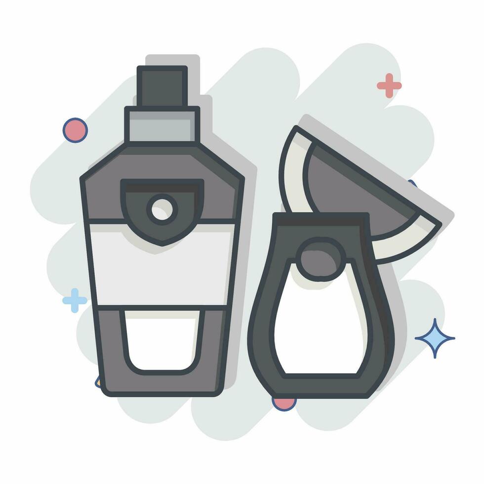 Icon Vodka. related to Russia symbol. comic style. simple design editable. simple illustration vector