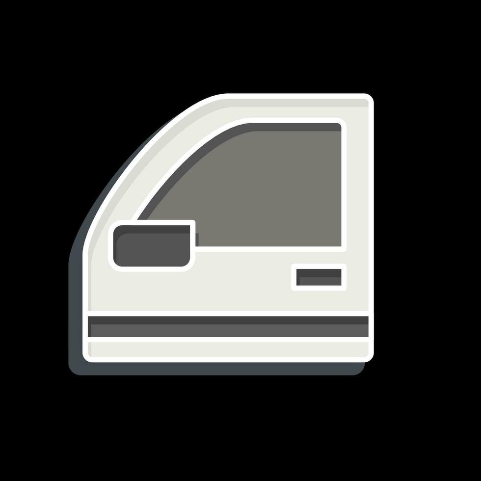 Icon Doors Car. related to Car Parts symbol. glossy style. simple design editable. simple illustration vector